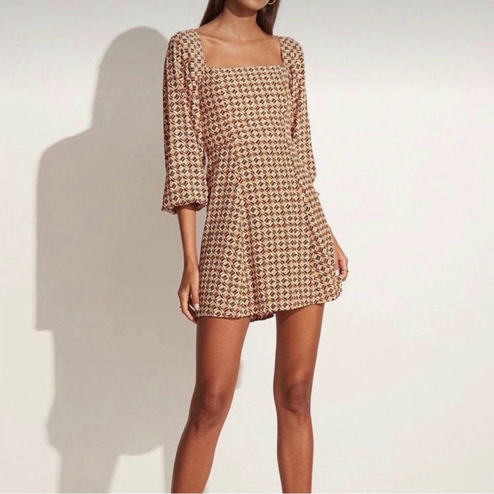 Faithfull The Brand Boyd Mini Dress in Del Camaron Print